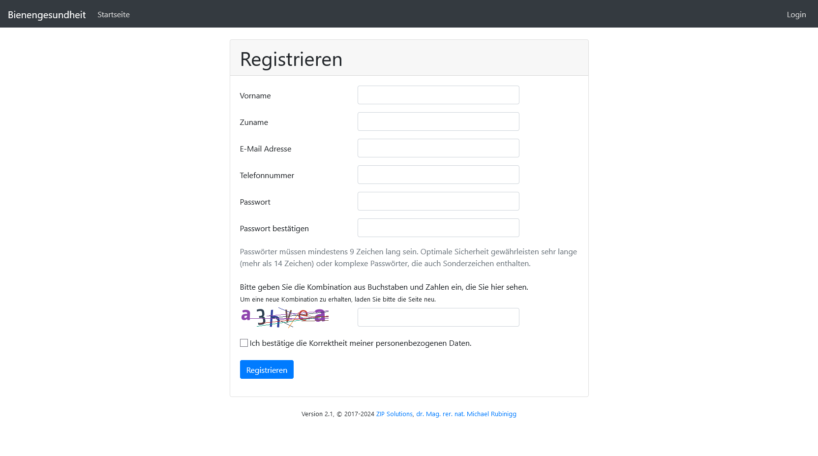 Vespa velutina registrieren